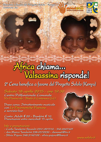  18 aprile - AFRICA chiama... VALSASSINA risponde!!!